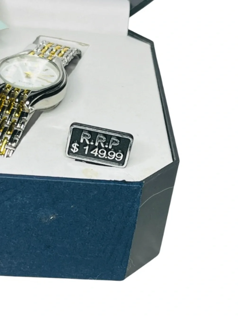 Geneva Gold and White Men's Watch Gift Set - Picture 4 of 5